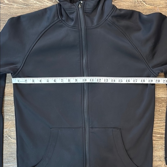 Burton Men's Size S Hoodie Jacket Full Zip Black on Black Logo Hidden Pocket - Picture 14 of 15